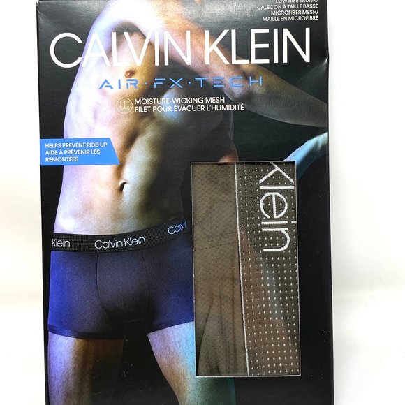 Calvin Klein One Men Low Trunk NB2753030 Brown Mesh Air Fx Tech Moisture Wicking - Picture 3 of 7
